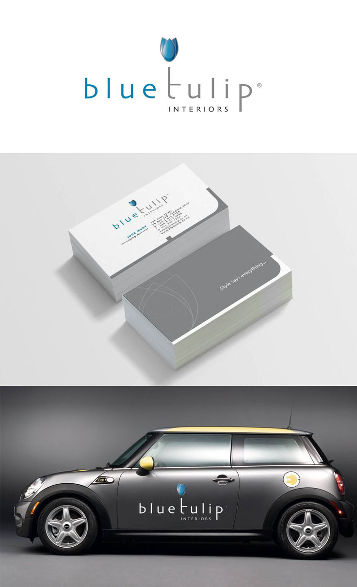 Blue Tulip Interiors Brand Identity - Branding, Interior Design, Vehicle Graphics, Business Cards, Print Collateral - Creative digital design portfolio by Mondo Digital agency Christchurch New Zealand