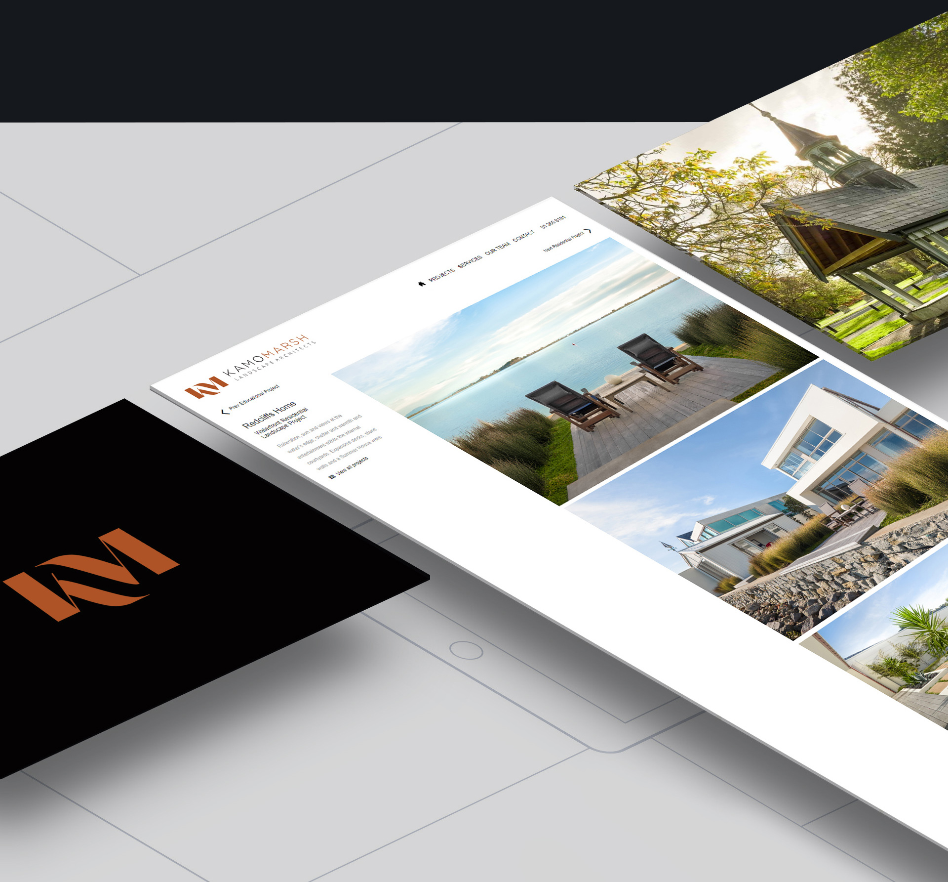 Kamo Marsh Website Design - Web Design, Luxury, UX/UI Design, Property Showcase, Professional Services, Web + App - Creative digital design portfolio by Mondo Digital agency Christchurch New Zealand