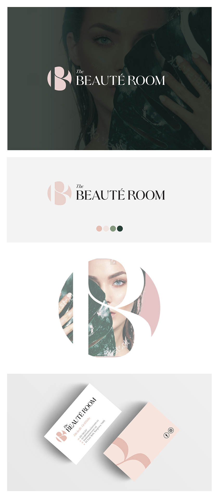 The Beauté Room Complete Brand Identity - Beauty, Branding, Salon, Print Collateral, Logo Design - Creative digital design portfolio by Mondo Digital agency Christchurch New Zealand