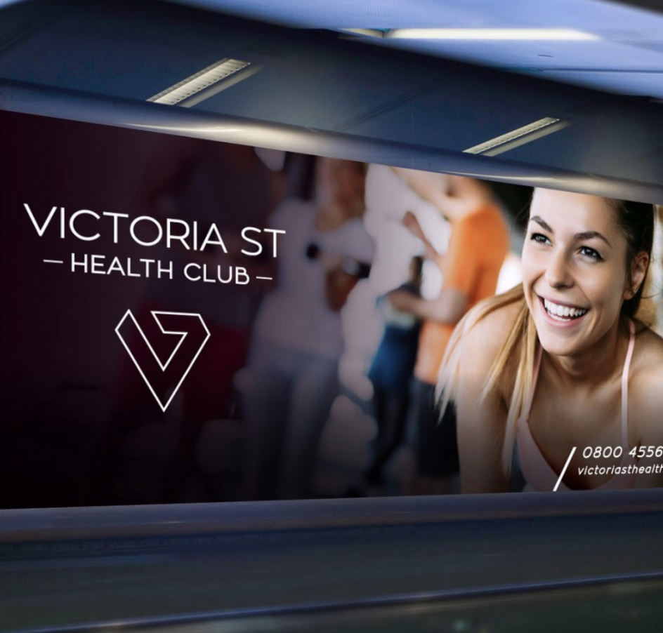 Victoria St Health Club Signage - Signage, Health & Fitness, Branding, Advertising - Creative digital design portfolio by Mondo Digital agency Christchurch New Zealand