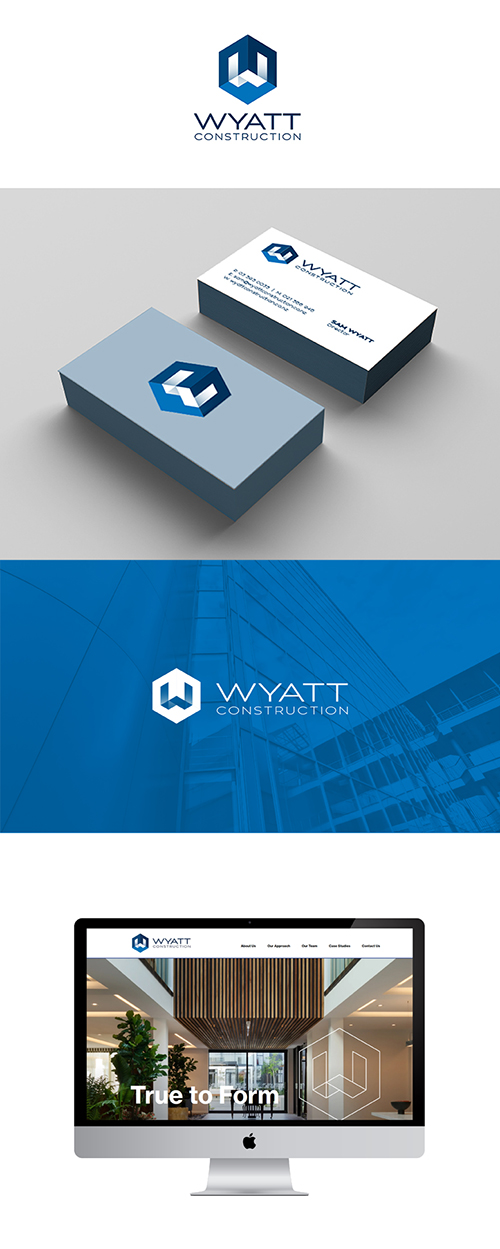 Wyatt Construction Brand Identity - Brand Identity, Construction, Architecture, Logo Design, Web Design, Business Cards, Professional Services, Print Collateral, Web + App - Creative digital design portfolio by Mondo Digital agency Christchurch New Zealand